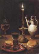 Gotthardt de Wedig Style life in candles certificate oil painting